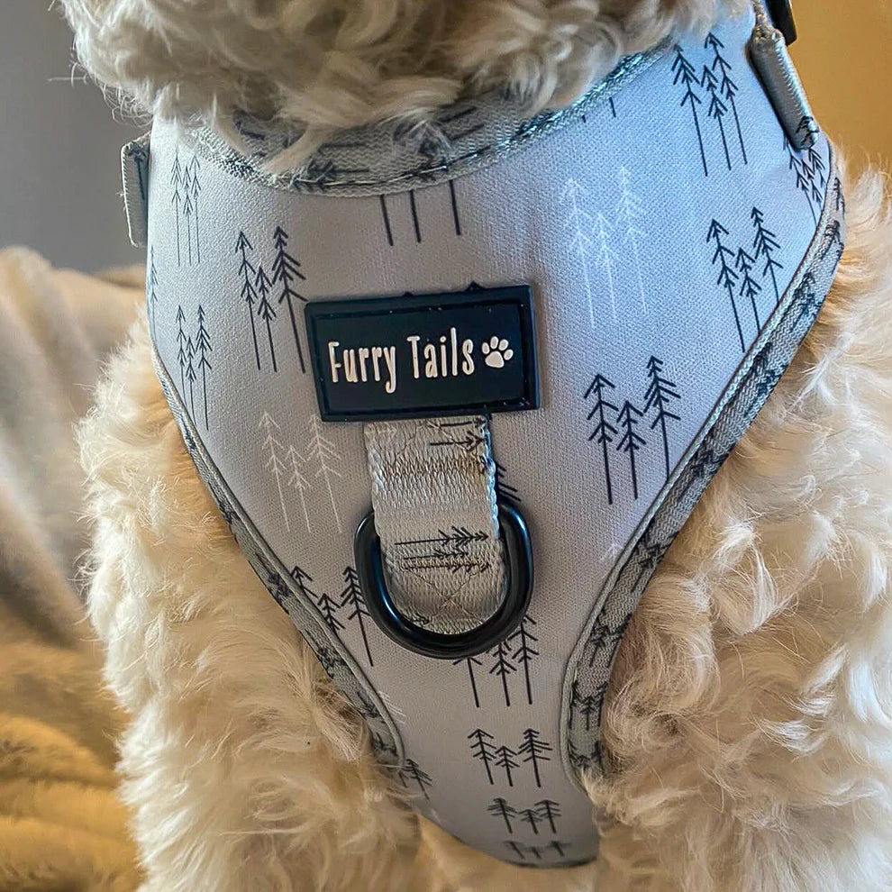 Adjustable Dog Harness (Full Set) ("Feeling Pine") – Dog Harness, Dog Collar, Dog Lead, Dog Poo Bag Holder – by Furry Tails-4