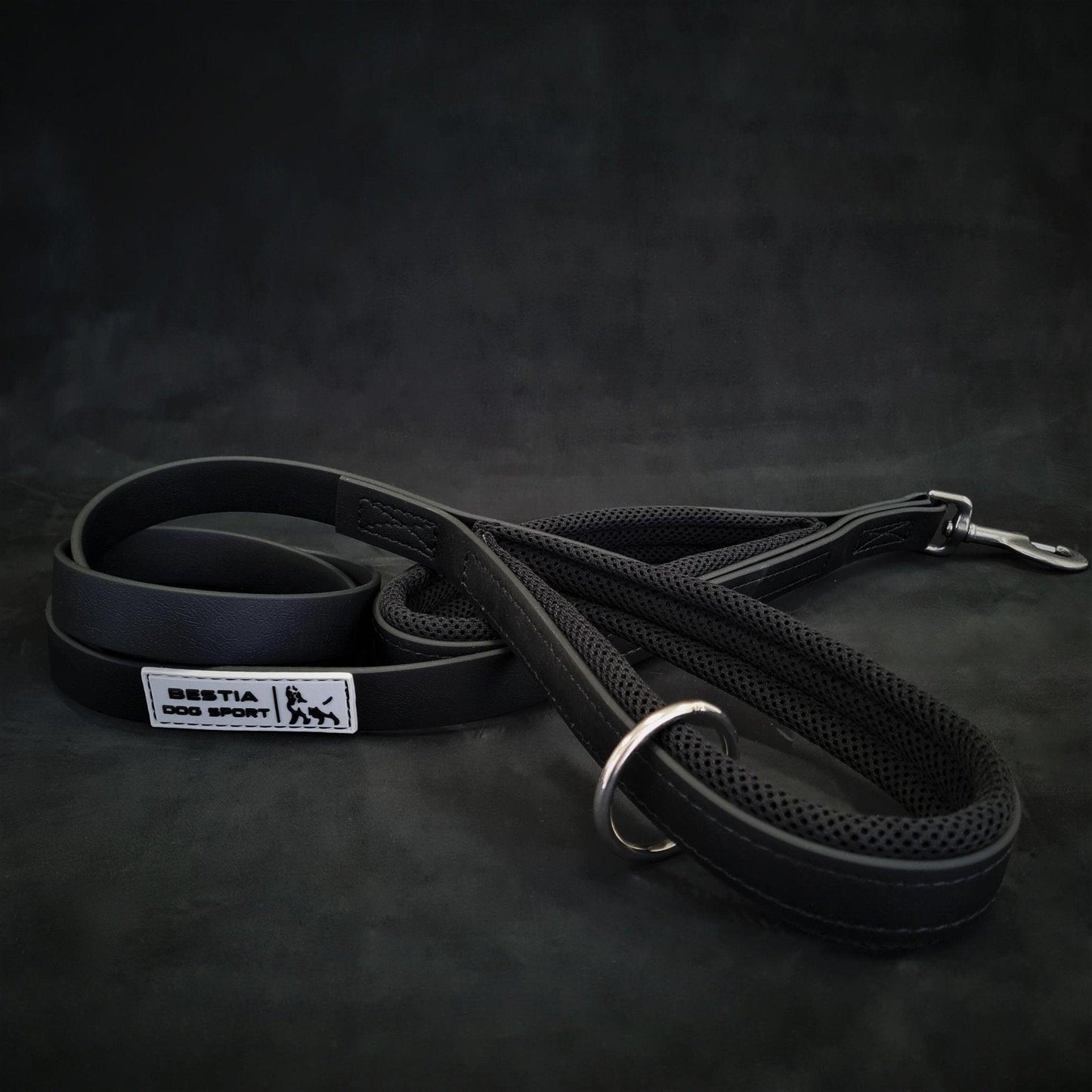 BESTIA DOG SPORT Dual Handle Leash Black-1