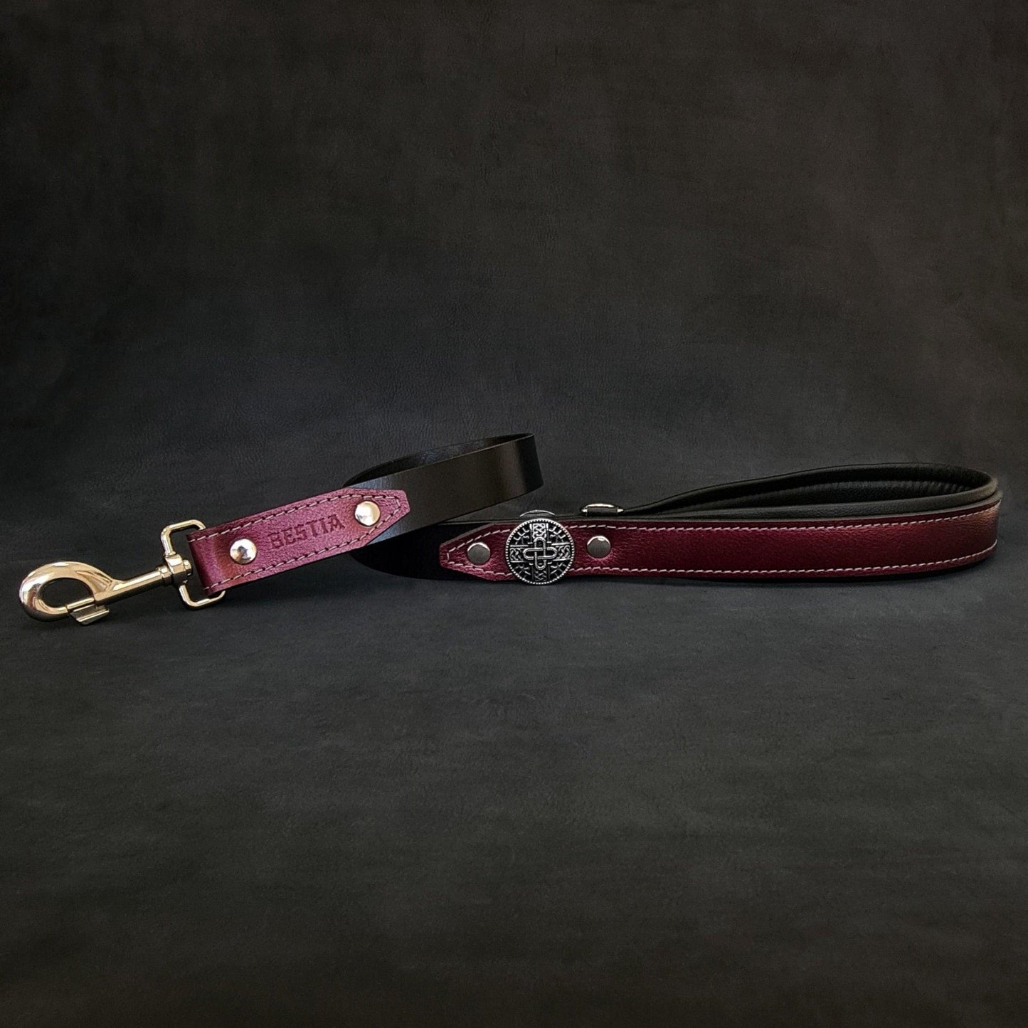 The "Hektor" Burgundy Dog Leash - LIMITED-1