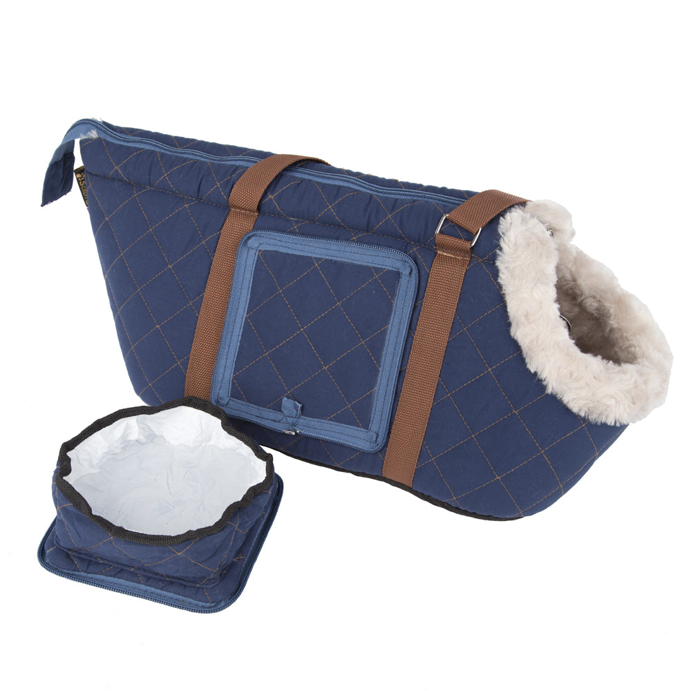 Wilton Dog Carrier (in Blue, Grey, Black, Brown) by Scruffs-8