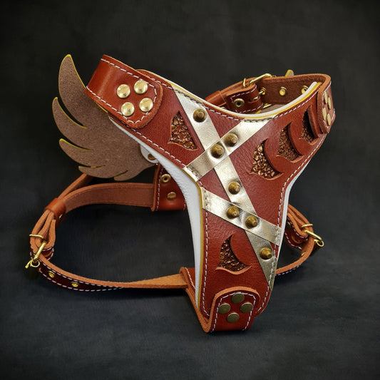 The "Hermeses" Leather Harness - Small to Medium Size-0
