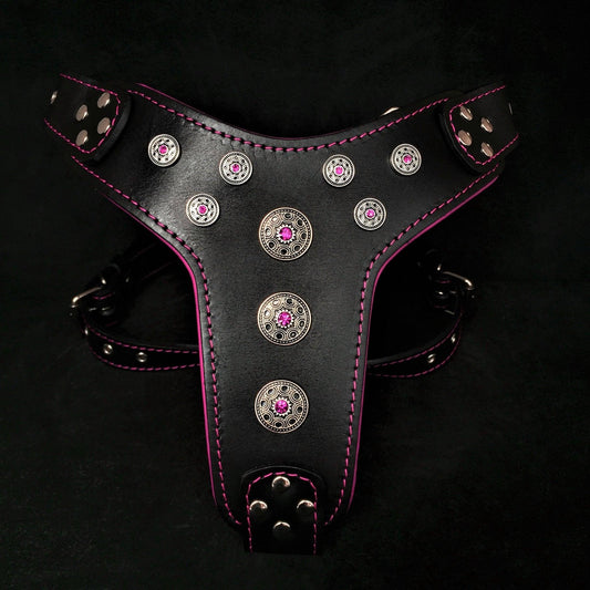 ''Bijou'' Harness Black & Pink for Big Dogs-0