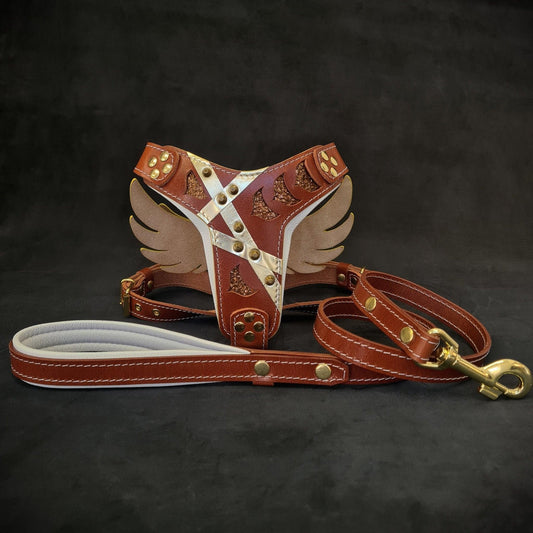 "Hermes" Set- Harness & leash-0
