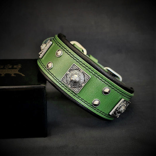 The "Eros" Collar 2 inch wide Green-0