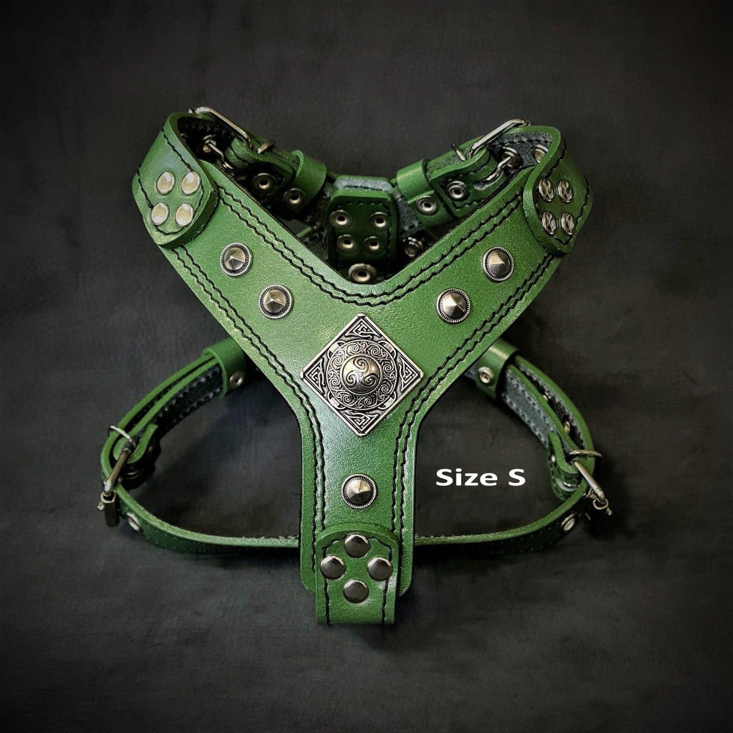 The ''Eros'' Harness Green Small to Medium Size-1